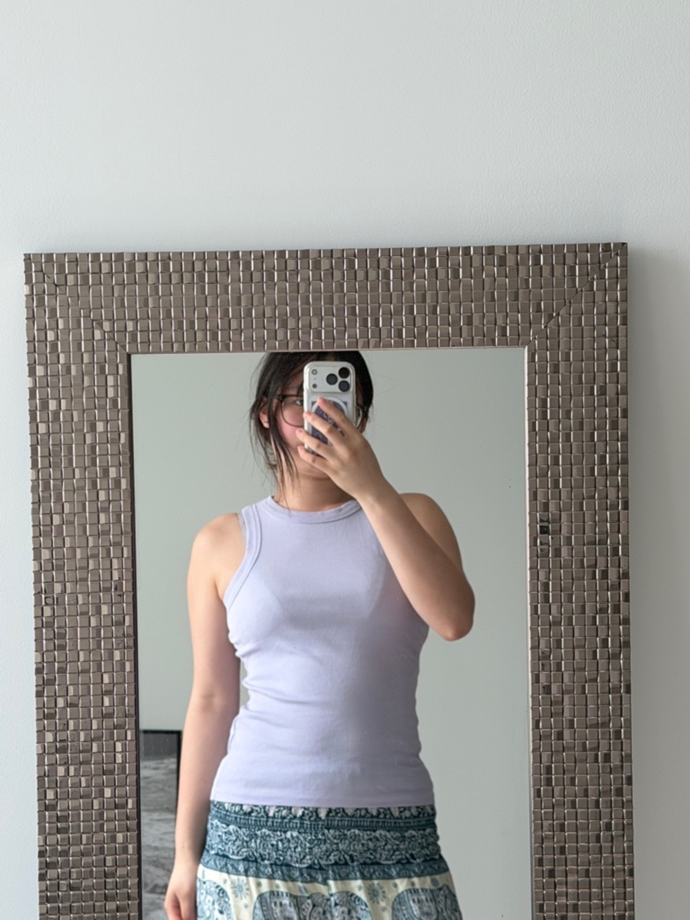 Madewell Lavender Ribbed Crewneck Tank